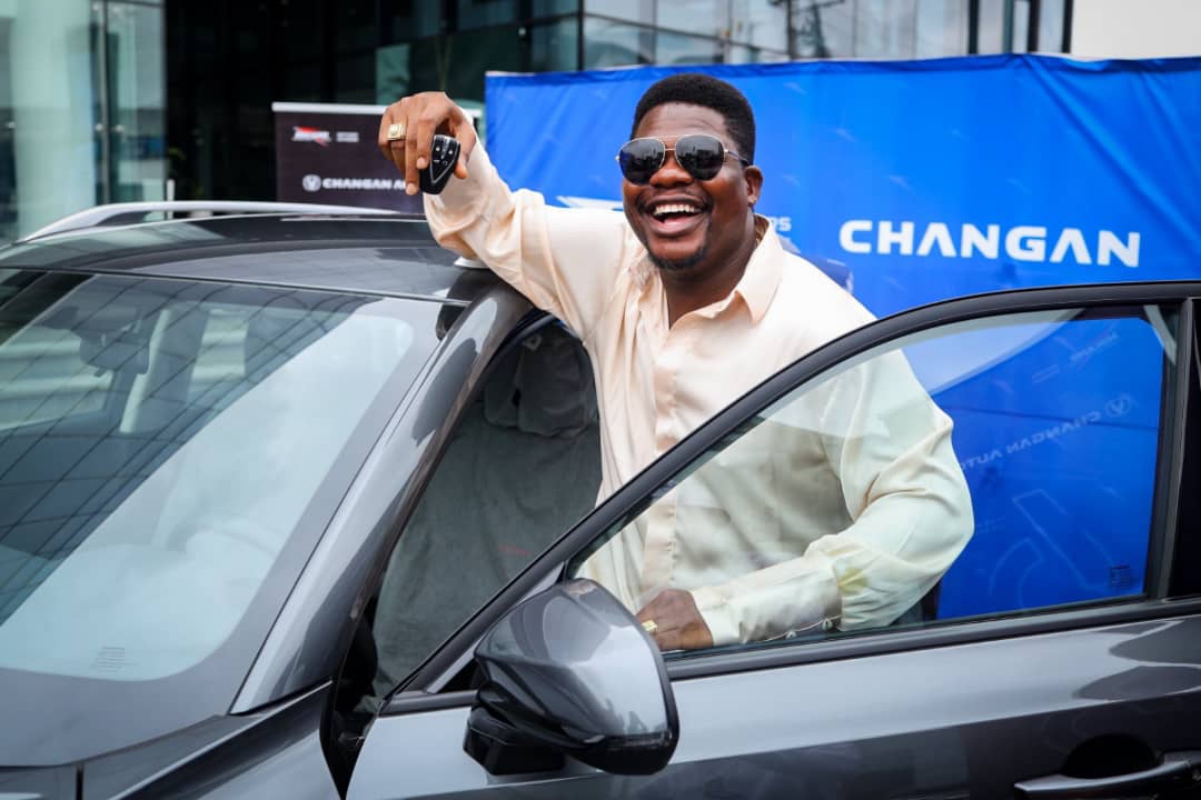 Mr. Macaroni joyous as he receives brand new award car