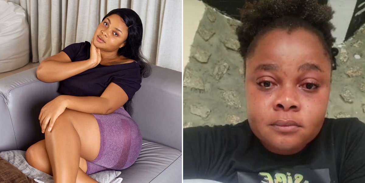 “A girl is just weak and frustrated” - Bimbo Ademoye says as she breaks down in tears (Video)