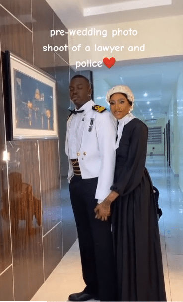 "Love, law, and order"- Elegant lawyer and policeman's pre-wedding photoshoot breaks the internet