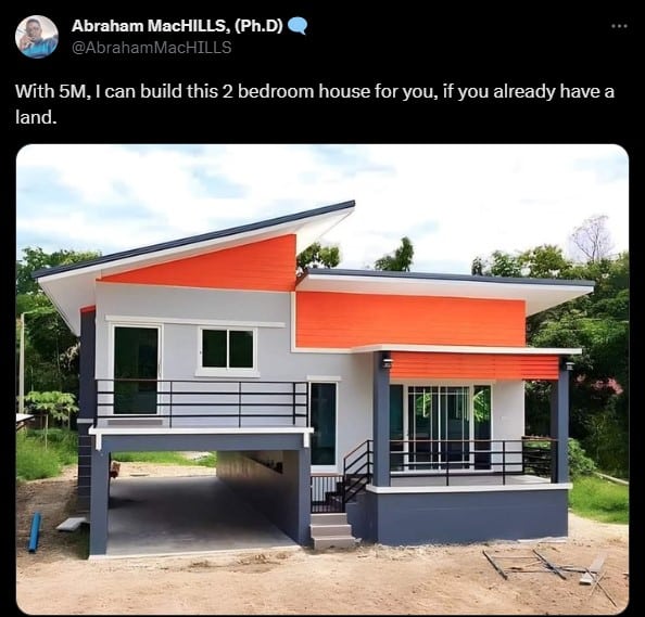 Man causes a stir as he shows off house allegedly built with N5M