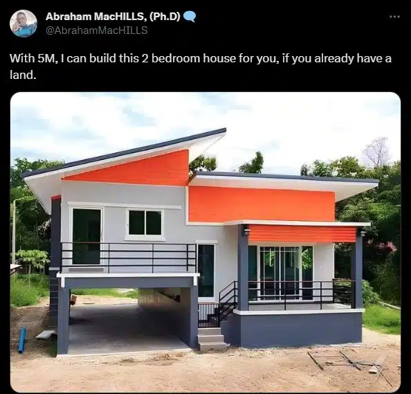 2 bedroom house built with N5M