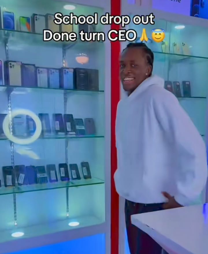 "Graduates now work for me" – School dropout celebrates becoming CEO (Video)
