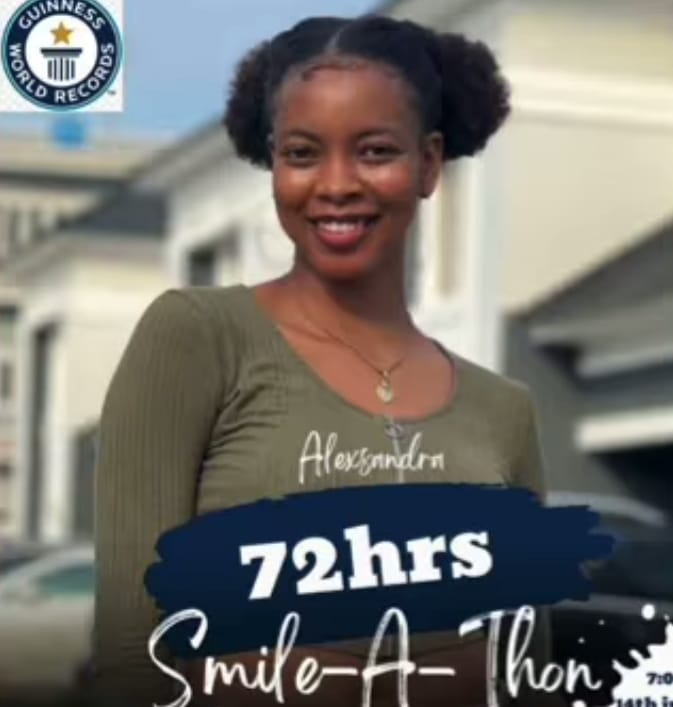 GWR: Lady begins 72-hour Smile-A-Thon 