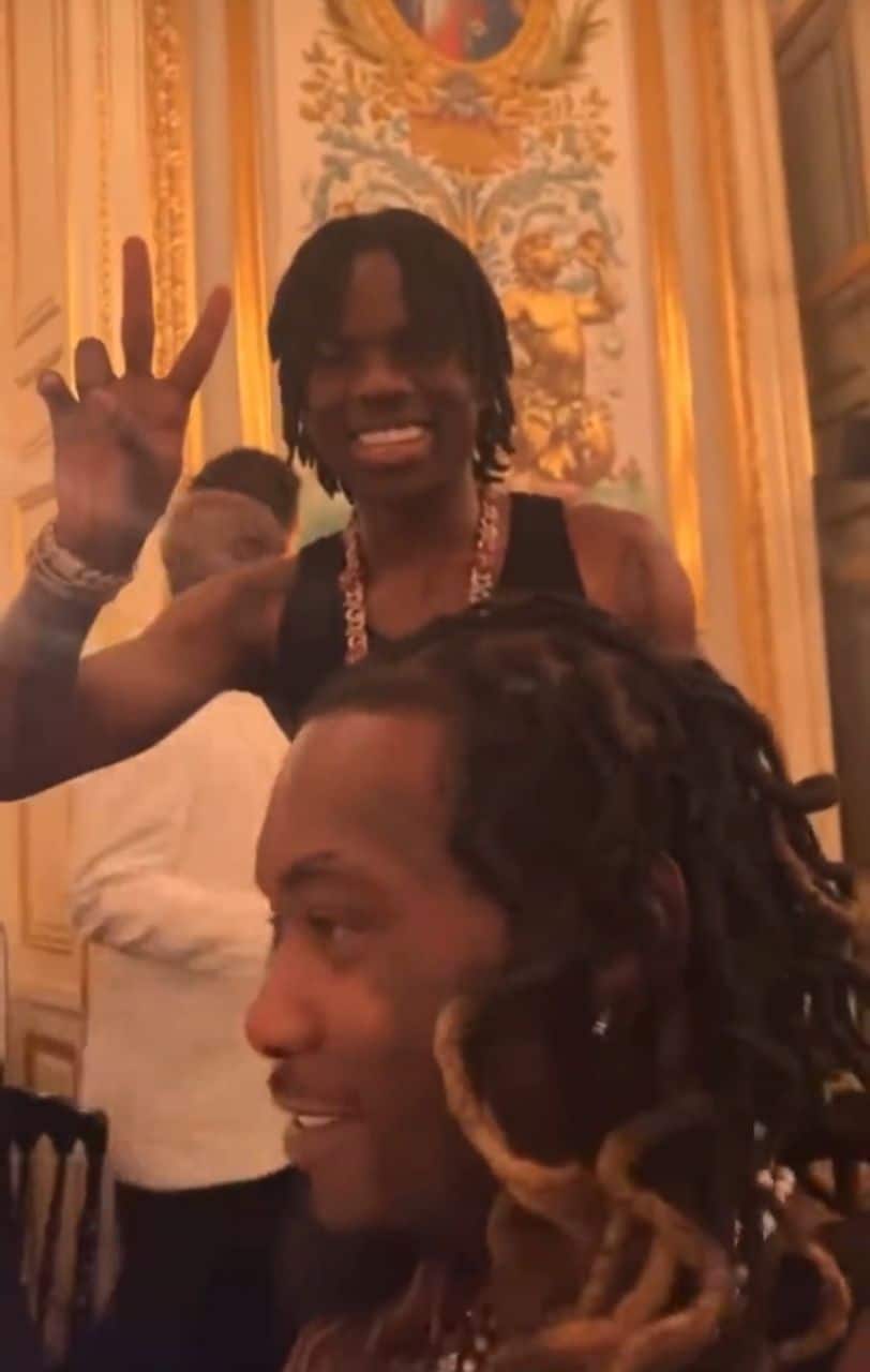 Cardi B, Offset starstruck as they meet Rema in Paris (Video) 