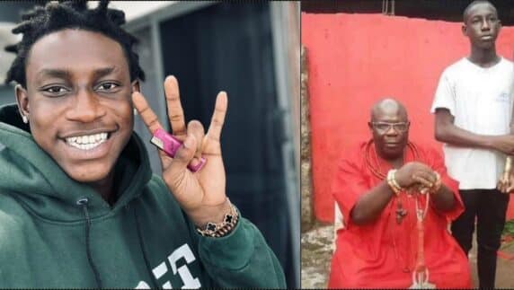 Shallipopi causes a stir with throwback photo with herbalist