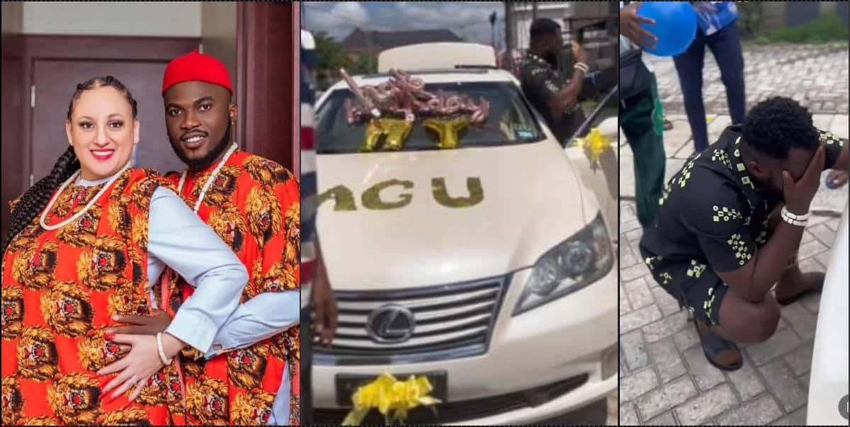 Physically challenged man burst into tears as he receives car from wife as birthday gift (Video)