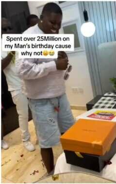 Nigerian lady gifts her boyfriend N5 million, spends extra N25 million on him for his birthday