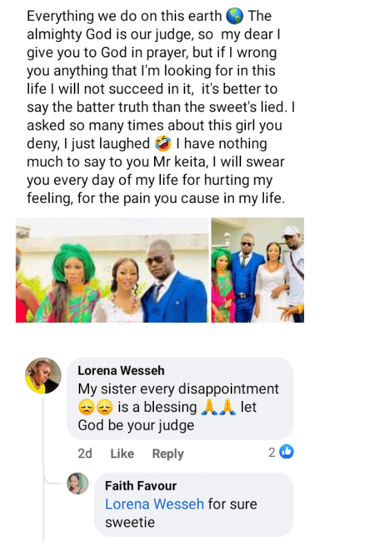 "You'll never find peace in this marriage" - Liberian lady calls out 'boyfriend' who left her and married another woman