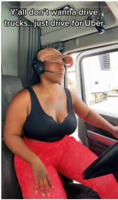 Lady working as truck driver in America earns $13,000 weekly