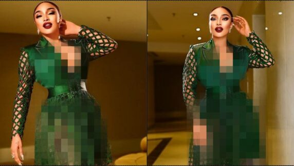 Tonto Dikeh trades words with religious critic over revealing outfit (Video)