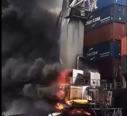 Millions lost as Lagos port catches fire