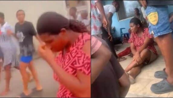 Mother of 6 parraded for allegedly having affair with neighbour (Video)