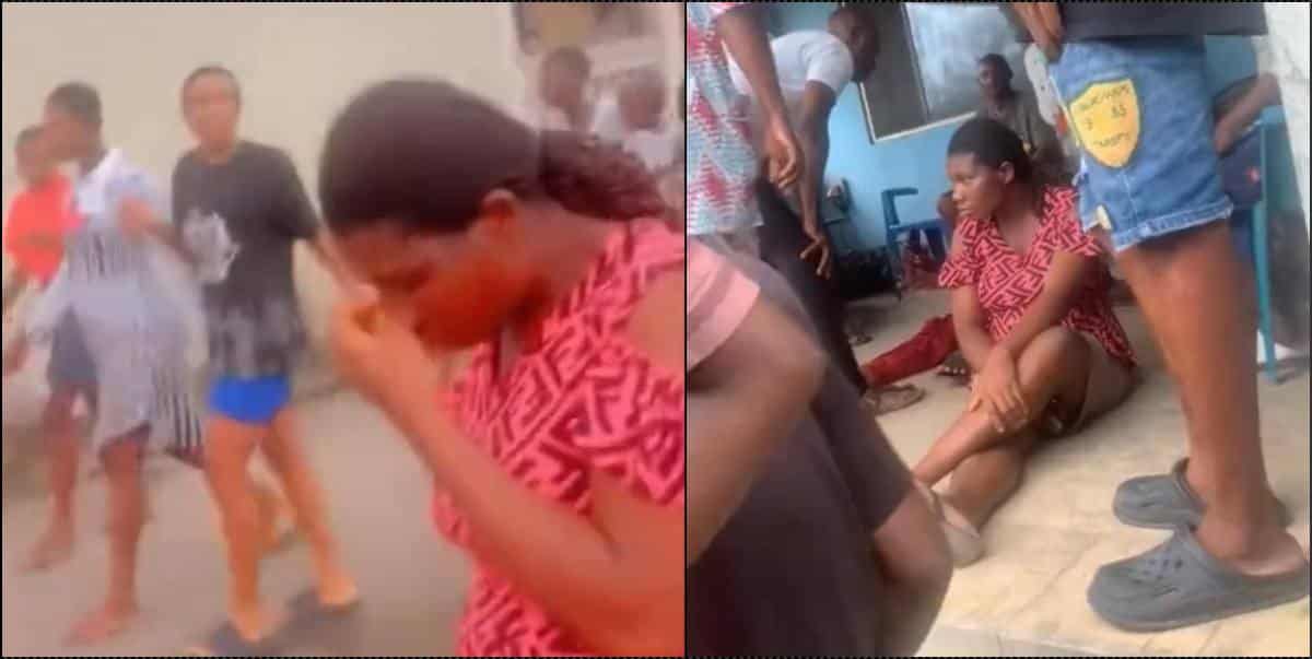 Mother of 6 parraded for allegedly having affair with neighbour (Video)