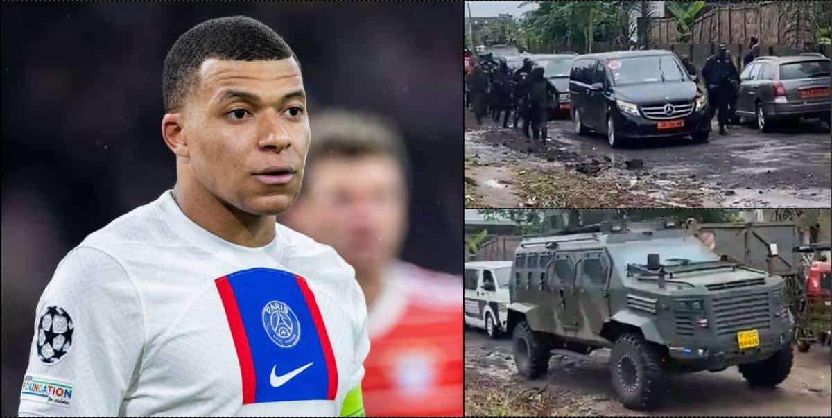Kylian Mbappe reportedly moves around Cameroon with armored tank, heavy security