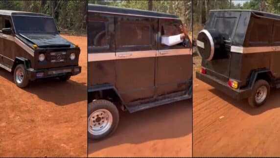 Nigerian man builds 'G-Wagon', takes pastor on a ride (Video)