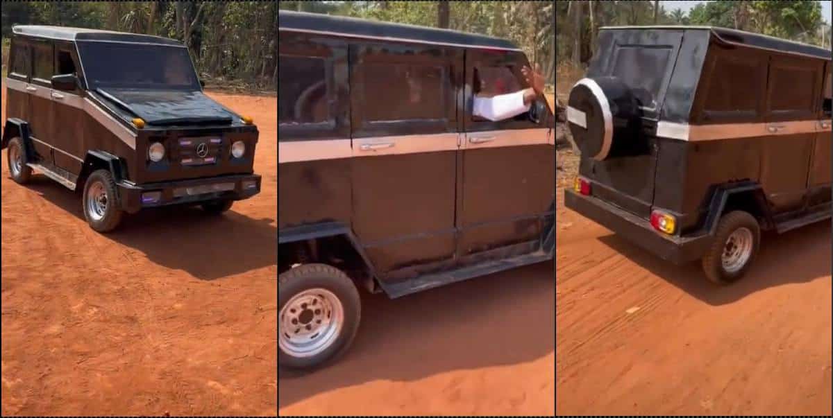 Nigerian man builds 'G-Wagon', takes pastor on a ride (Video)