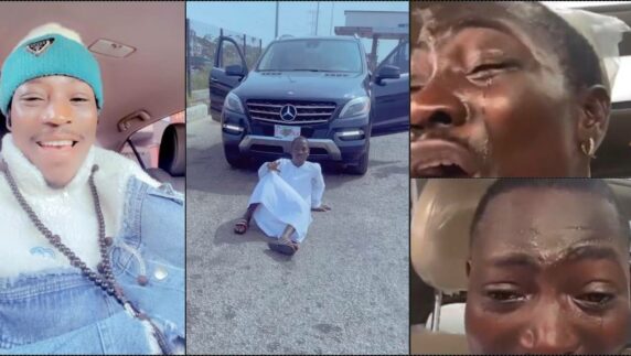 DJ Chicken cries a river as he buys first-ever Mercedes Benz (VIdeo)