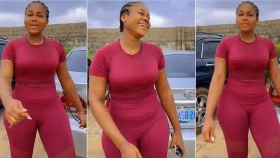 Lady with gorgeous figure and beautiful legs wows netizens with her perfect body shape (Video)