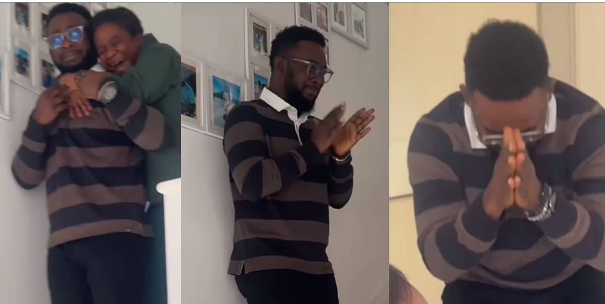 Man bursts into tears as wife surprises him with long-awaited pregnancy news