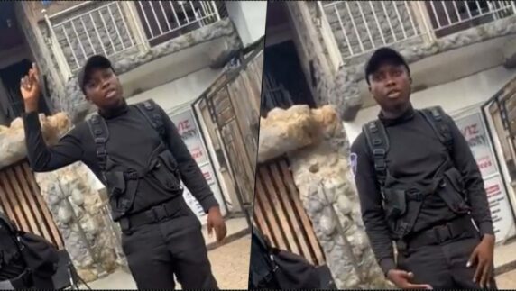 "How can a security officer be fine like this" — Man promoted on first day for being cute (Video)