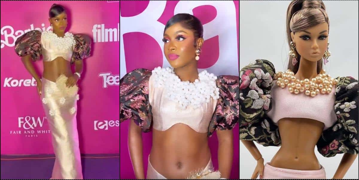 Bella Okagbue bashed over outfit to Barbie movie premiere
