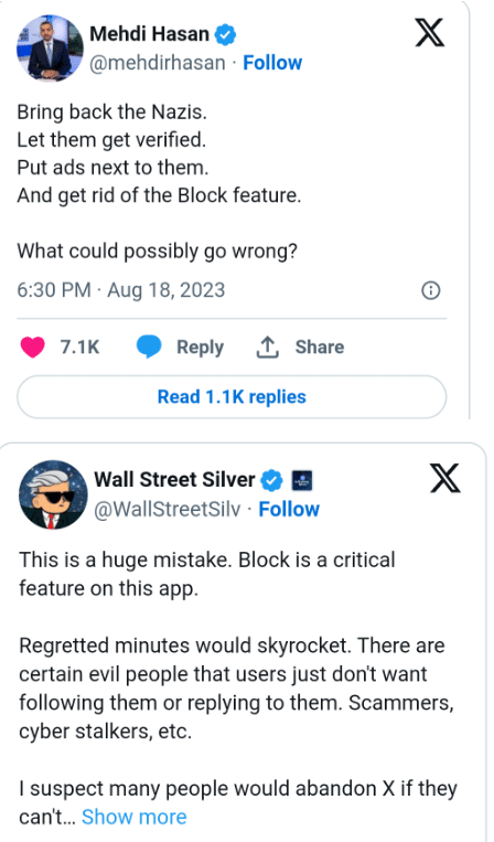 Elon Musk set to remove block feature on X