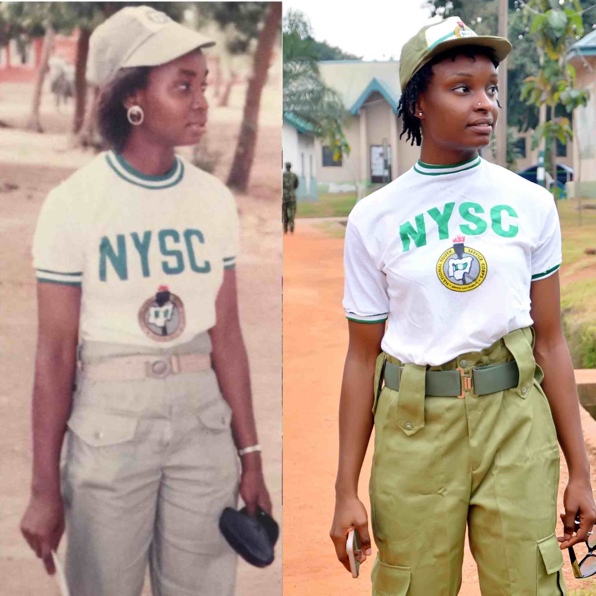 Lady recreates mum's NYSC photo 