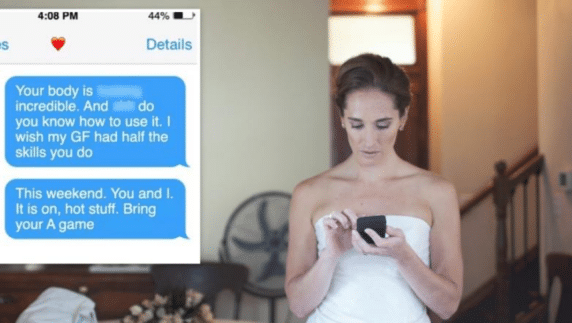 Woman reads cheating fiancé’s texts instead of vows at wedding