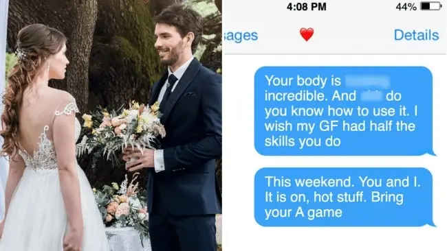 bride-to-be exposed her fiancé during wedding ceremony