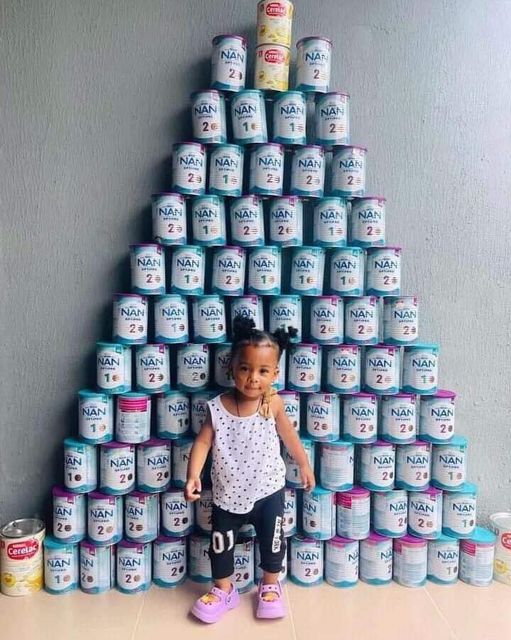"87 tins of milk in 12 months" - Mother shares tins of milk consumed by her child