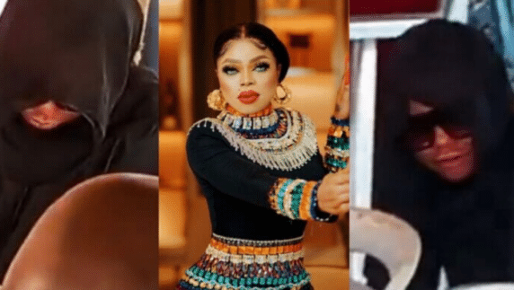 Reactions trail Bobrisky’s odd appearance at his father’s burial