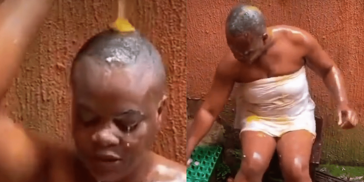 Woman bathes herself with eggs while praying to find 'True Love'