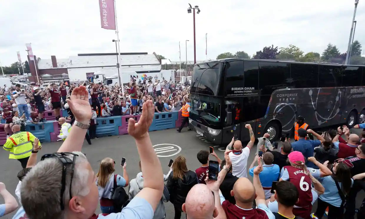 Aston Villa's team bus attacked after EPL match with Burnley 