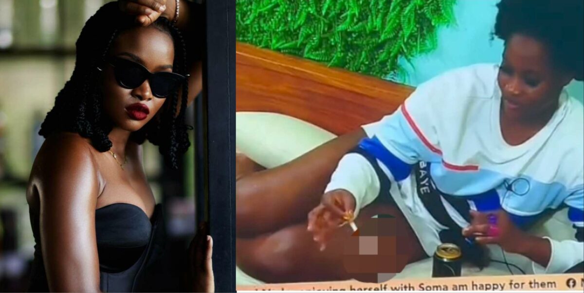 "This kind of virgin I never see o" – Netizens react to Ilebaye holding stick of smoke with dexterity