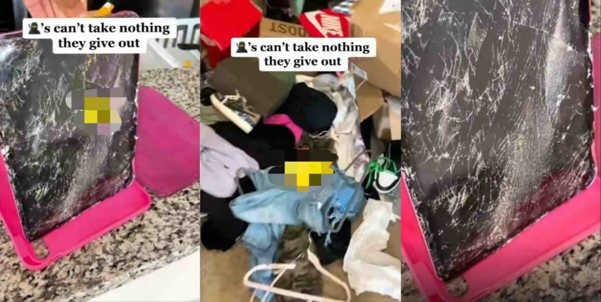 Lady rants, shares what her boyfriend did after he caught her texting another man