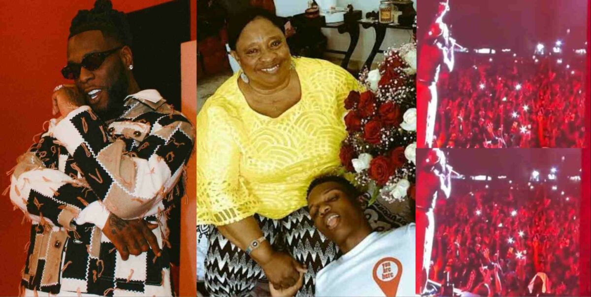 Burna Boy pauses performance to observe a minute silence for Wizkid's mother
