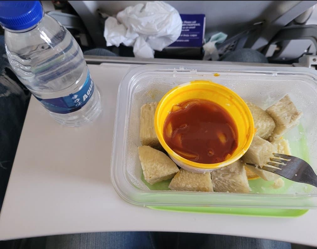 Daniel Regha boards flight with ‘yam and palm oil’ to avoid poor airline's refreshments