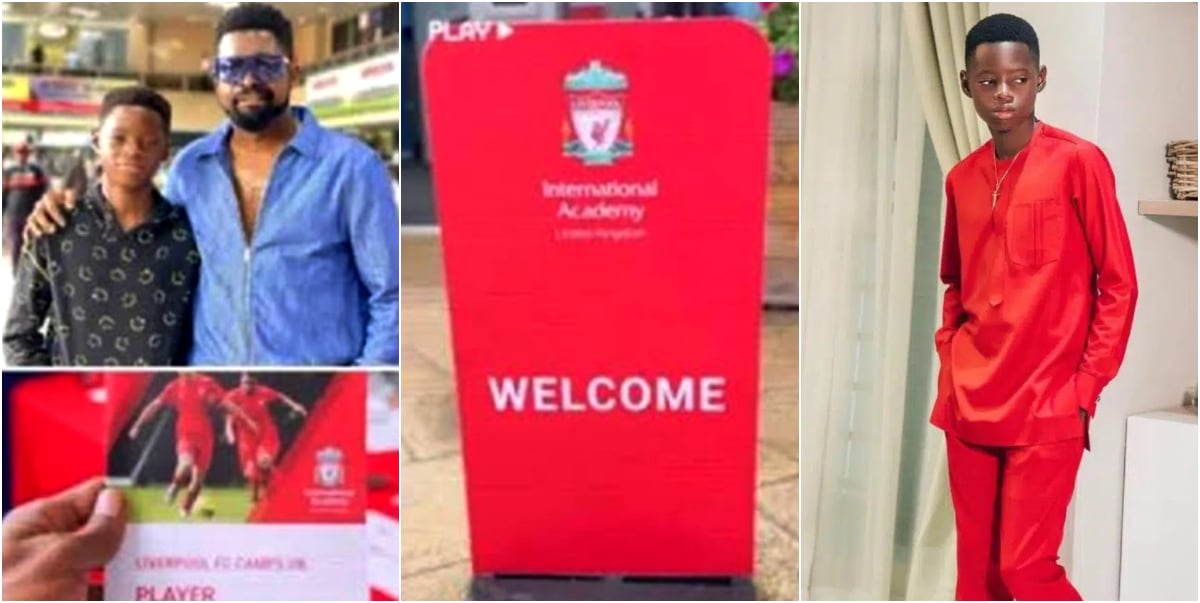 Basketmouth shares video of son dribbling ball at Liverpool football Academy