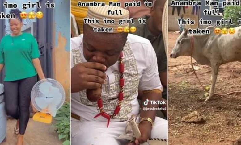 "Anambra man pays in full" - Excited lady carries her bags out of her parents' house as her bride price is settled, marries lover (Video)