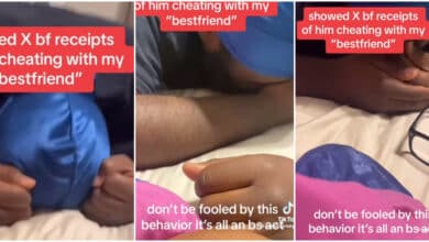 Lady films boyfriend's reaction after presenting him evidence of his affair with her best friend