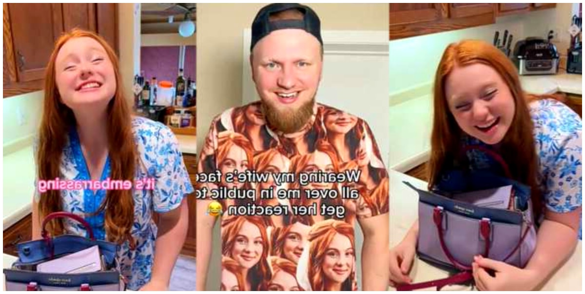 This is what I call husband" - Man prints wife's face on his T-Shirt