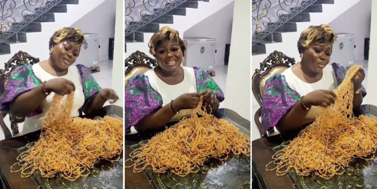 Businesswoman causes a stir as she advertises 'attraction waist beads' single ladies can use to snatch other people's partners