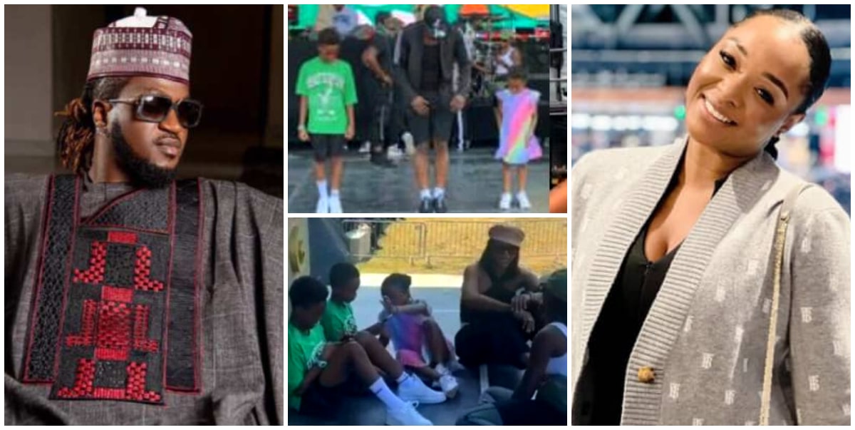 Paul Okoye and ex-wife, Anita attend concert rehearsal with kids