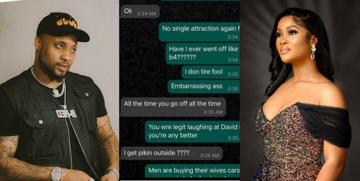 B-Red shades Davido leaked chat wife