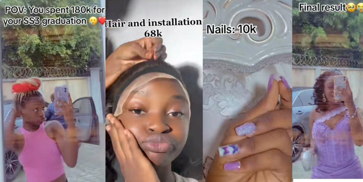 Girl graduation 180k outfit