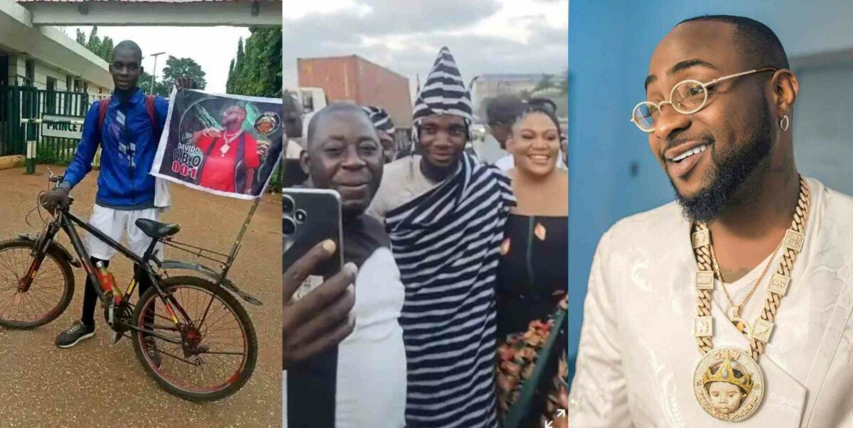 Davido cyclist Lagos