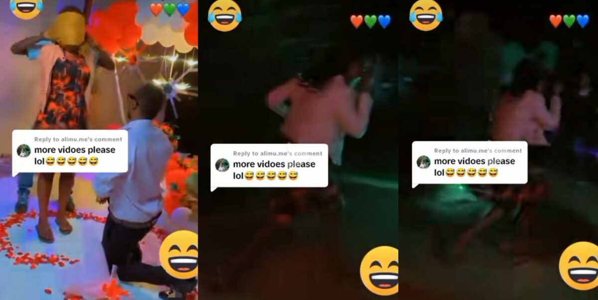 Lady runs marriage proposal