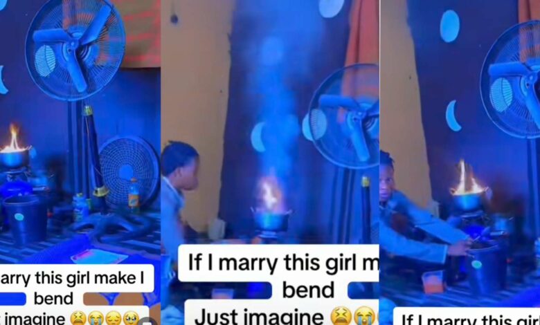 Man marry girl pot fire