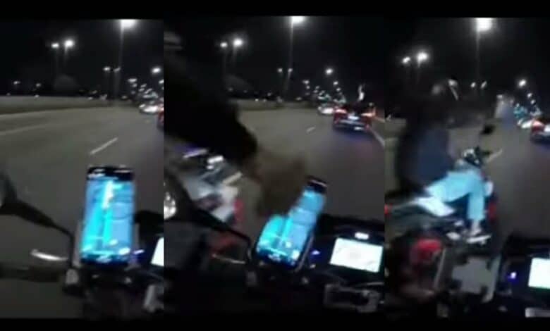 Power bike steals phone