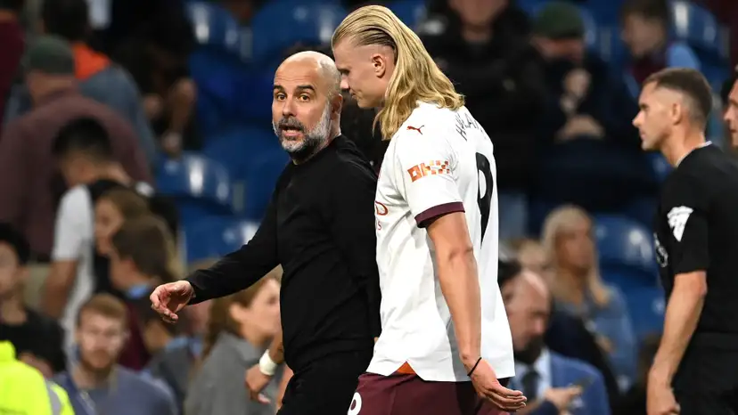 Guardiola explains why he had a quarrel with Haaland during match against Burnley